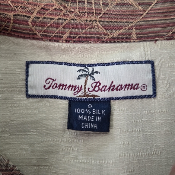 Vintage Tommy Bahama Men's Y2K Silk Oversized Tropical Button-Down Shirt S - Picture 3 of 8